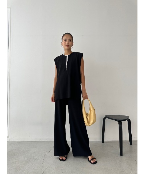 TRUNC(トランクエイティーエイト)の「Smooth Rib Wide Pants(その他パンツ・レディース・アイボリー/ブラック/ダークブルー・FREE)」の17枚目の写真