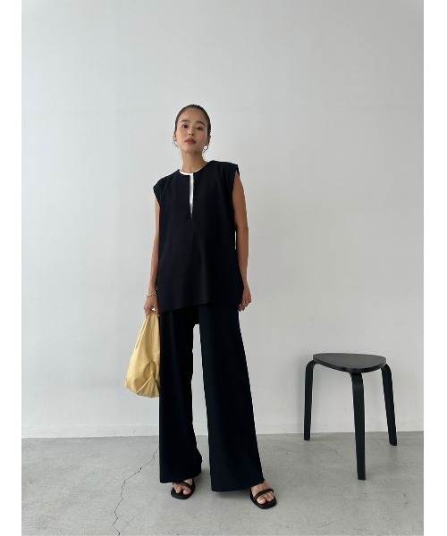 TRUNC(トランクエイティーエイト)の「Smooth Rib Wide Pants(その他パンツ・レディース・アイボリー/ブラック/ダークブルー・FREE)」の18枚目の写真