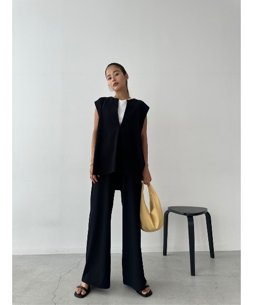 TRUNC(トランクエイティーエイト)の「Smooth Rib Wide Pants(その他パンツ・レディース・アイボリー/ブラック/ダークブルー・FREE)」の19枚目の写真