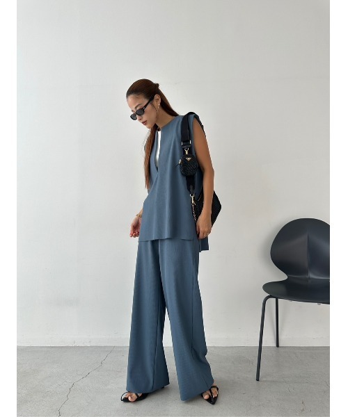 TRUNC(トランクエイティーエイト)の「Smooth Rib Wide Pants(その他パンツ・レディース・アイボリー/ブラック/ダークブルー・FREE)」の21枚目の写真