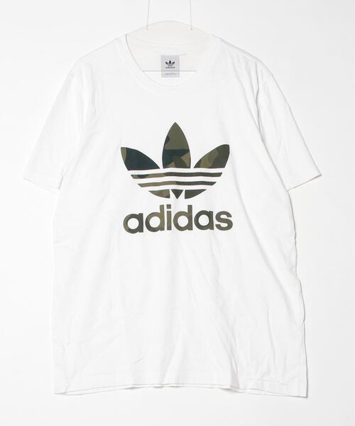 adidas(アディダス)の「半袖Tシャツ(Tシャツ/カットソー・メンズ・ホワイト×カーキブラウン・XXX-LARGE)」の1枚目の写真
