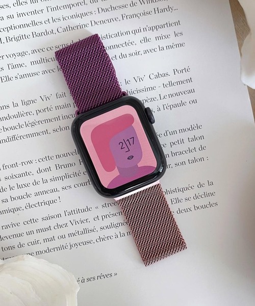 LUON(ルオン)の「LUON/ Apple Watch Band / メタルグラデーション アップルウォッチ バンド(デジタル腕時計・レディース・ブルー系1/パープル系1/ピンク系1/オレンジ系/グリーン系1/グリーン系2/ブルー系2・A/B)」の5枚目の写真