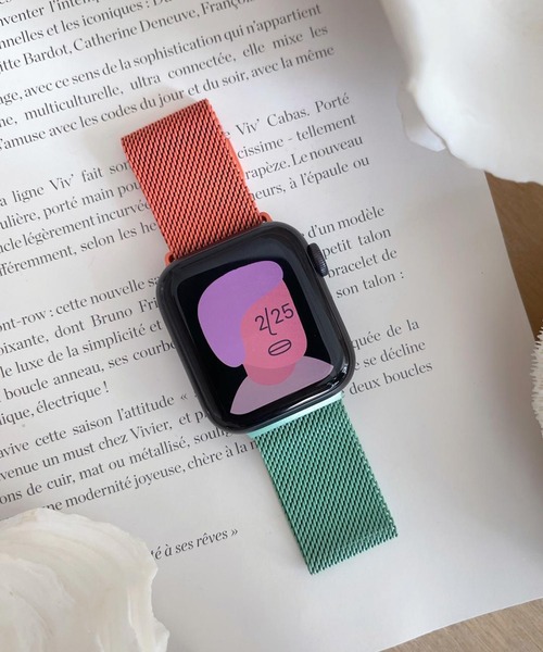 LUON(ルオン)の「LUON/ Apple Watch Band / メタルグラデーション アップルウォッチ バンド(デジタル腕時計・レディース・ブルー系1/パープル系1/ピンク系1/オレンジ系/グリーン系1/グリーン系2/ブルー系2・A/B)」の7枚目の写真
