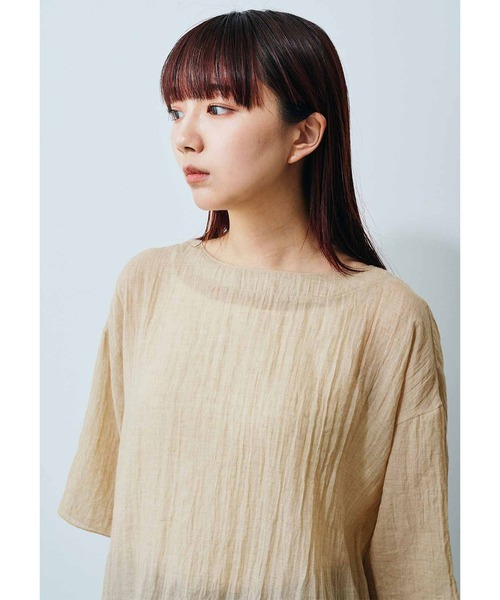 MEDE19F（メデジュウキュウ）の「ＭＥＤＥ１９Ｆ　ふんわりと軽やかな着心地のシングルガーゼトップス（その他トップス・レディース・グレー/ベージュ/ブルー・MEDIUM/LARGE/X-LARGE/XX-LARGE）」の11枚目の写真