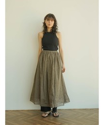 Dot gathered skirt