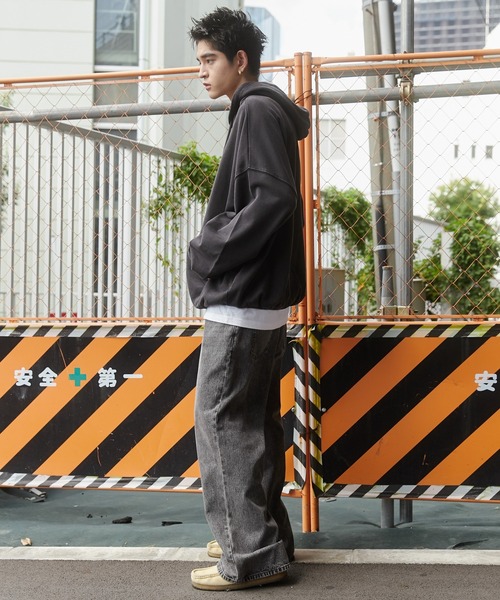 WEGO（ウィゴー）の「WEGO/デニムルーズフレアパンツ（デニムパンツ・メンズ・インディゴブルー/グレー/ライトインディゴブルー・LARGE/MEDIUM/SMALL）」の8枚目の写真