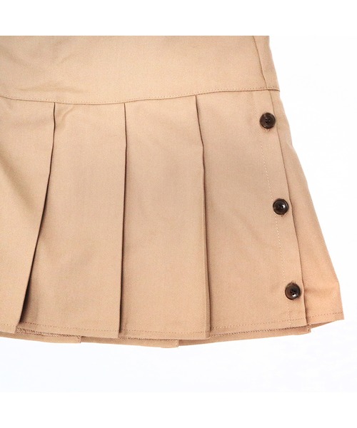 trois lapins kp（トロワラパンケーピー）の「インパンツ付きヨーク切替プリーツスカート140～160（スカート・キッズ・ベージュ/チャコールグレー・140cm/150cm）」の6枚目の写真