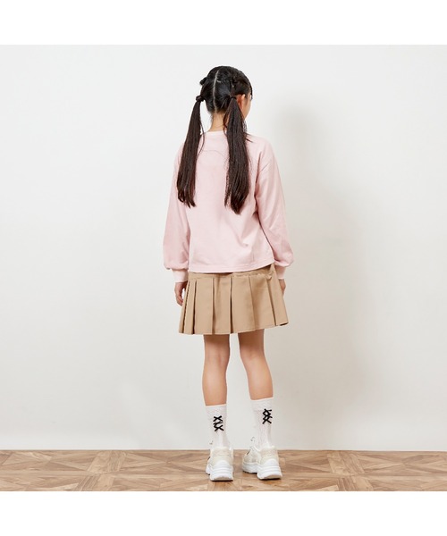 trois lapins kp（トロワラパンケーピー）の「インパンツ付きヨーク切替プリーツスカート140～160（スカート・キッズ・ベージュ/チャコールグレー・140cm/150cm）」の14枚目の写真