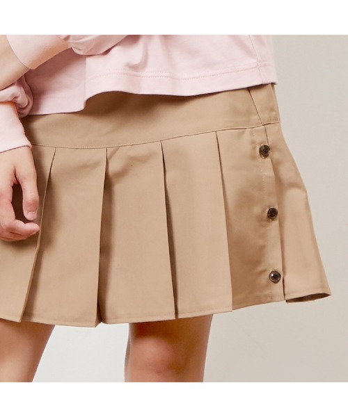 trois lapins kp（トロワラパンケーピー）の「インパンツ付きヨーク切替プリーツスカート140～160（スカート・キッズ・ベージュ/チャコールグレー・140cm/150cm）」の15枚目の写真