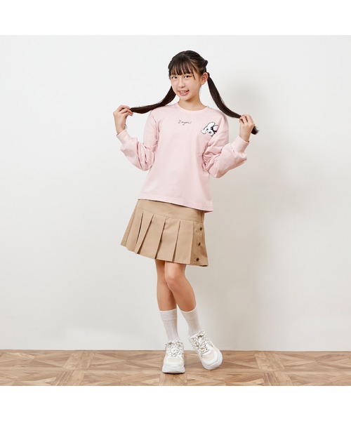 trois lapins kp（トロワラパンケーピー）の「インパンツ付きヨーク切替プリーツスカート140～160（スカート・キッズ・ベージュ/チャコールグレー・140cm/150cm）」の12枚目の写真