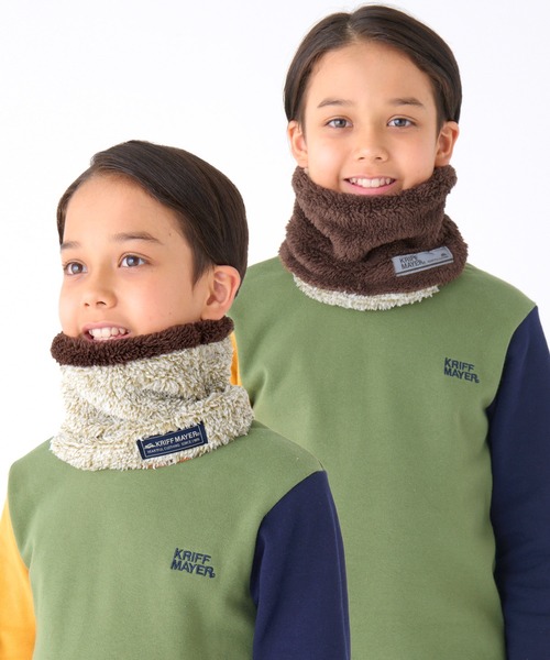 KRIFF MAYER Kid's Collection（クリフメイヤーキッズコレクション）の「ニンジャネックウォーマー（ネックウォーマー/スヌード・キッズ・カラフル/レンガ/クリーム/カモフラージュ/チャコール・LARGE/MEDIUM）」の3枚目の写真