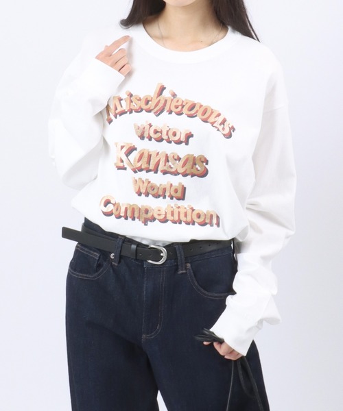 Lee（リー）の「Lee（リー）メタリックロゴプリント・アーカイブグラフィックバックプリント ロンT メンズ レディース ユニセックス/長袖（Tシャツ/カットソー・メンズ・ホワイト/ブラック系その他/スミクロ/ホワイト系その他・XL/M/L）」の11枚目の写真