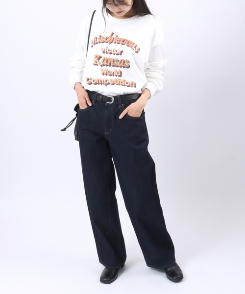 Lee（リー）の「Lee（リー）メタリックロゴプリント・アーカイブグラフィックバックプリント ロンT メンズ レディース ユニセックス/長袖（Tシャツ/カットソー・メンズ・ホワイト/ブラック系その他/スミクロ/ホワイト系その他・XL/M/L）」の15枚目の写真