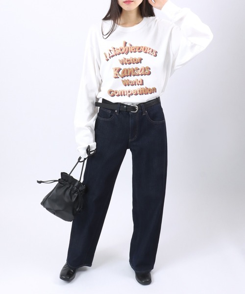 Lee（リー）の「Lee（リー）メタリックロゴプリント・アーカイブグラフィックバックプリント ロンT メンズ レディース ユニセックス/長袖（Tシャツ/カットソー・メンズ・ホワイト/ブラック系その他/スミクロ/ホワイト系その他・XL/M/L）」の14枚目の写真