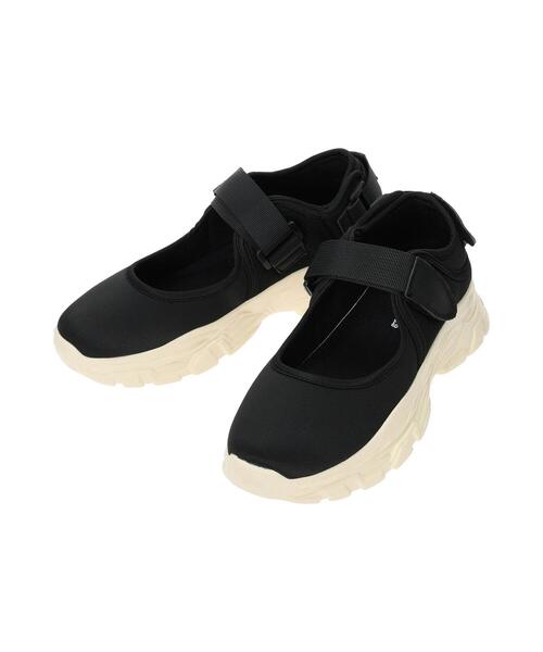 Samansa Mos2（サマンサ モスモス）の「ワンストラップスニーカー（ドレスシューズ・レディース・ブラック/ベージュ・L/M）」の8枚目の写真