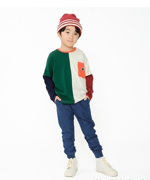 Moujonjon(ムージョンジョン)の「ストレート・裾リブデニムニットパンツ(デニムパンツ・キッズ・その他1/その他3・80/90/100/110/120/130/140)」の15枚目の写真