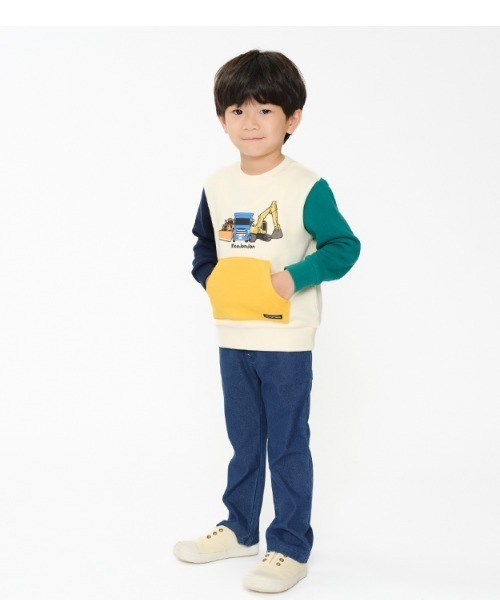 Moujonjon(ムージョンジョン)の「ストレート・裾リブデニムニットパンツ(デニムパンツ・キッズ・その他1/その他3・80/90/100/110/120/130/140)」の17枚目の写真