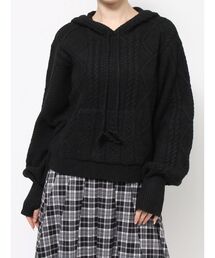 merry jenny | フードflowerニットtops(ニット/セーター)