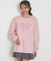 オーガビッツフラワー刺繍長T