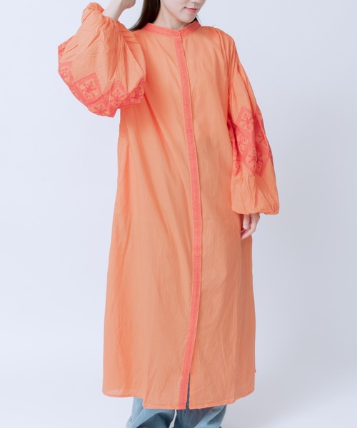 【セール】キャンブリックボイル 配色刺しゅうワンピース（ワンピース）｜LOSUCA（ロスカ） pattayablatt.com