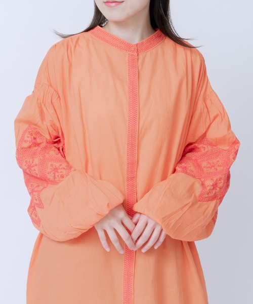 【セール】キャンブリックボイル 配色刺しゅうワンピース（ワンピース）｜LOSUCA（ロスカ） pattayablatt.com