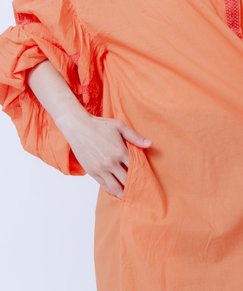 【セール】キャンブリックボイル 配色刺しゅうワンピース（ワンピース）｜LOSUCA（ロスカ） pattayablatt.com