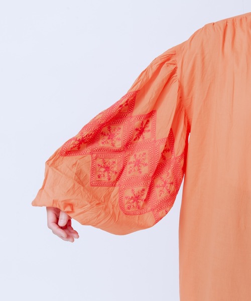 【セール】キャンブリックボイル 配色刺しゅうワンピース（ワンピース）｜LOSUCA（ロスカ） pattayablatt.com