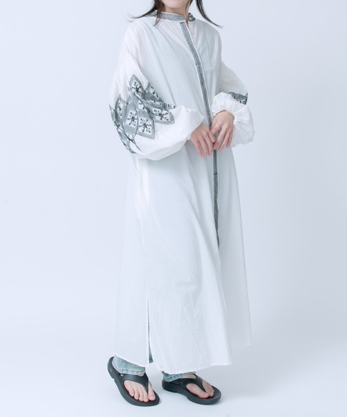 【セール】キャンブリックボイル 配色刺しゅうワンピース（ワンピース）｜LOSUCA（ロスカ） pattayablatt.com