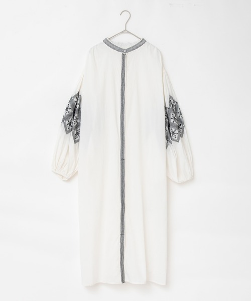 【セール】キャンブリックボイル 配色刺しゅうワンピース（ワンピース）｜LOSUCA（ロスカ） pattayablatt.com