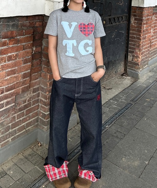 MGV（エムジーヴィー）の「チェック切り替えデニムパンツ（デニムパンツ・メンズ・レッド/ブルー・MEDIUM/LARGE/X-LARGE）」の5枚目の写真