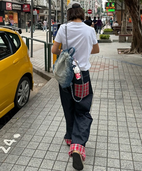 MGV（エムジーヴィー）の「チェック切り替えデニムパンツ（デニムパンツ・メンズ・レッド/ブルー・MEDIUM/LARGE/X-LARGE）」の7枚目の写真