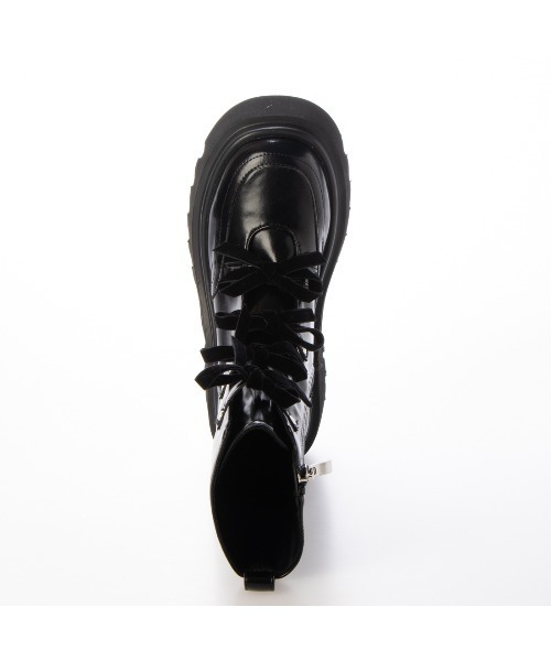 【セール】【EVOL】リボンレースアップ厚底ショートブーツ IX5580（ブーツ）｜EVOL（イーボル）