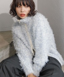 PAGEBOY | チュールフェザースタンドネック(ニット/セーター)