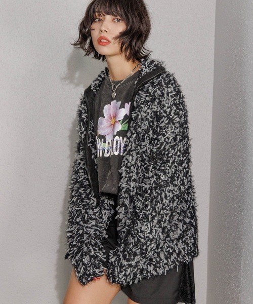 PAGEBOY（ページボーイ）の「チュールフェザースタンドネック（ニット/セーター・レディース・ブラック/チャコールグレー/ブルー系その他・FREE）」の18枚目の写真