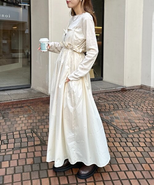 セール】【2WAY】ウエストドロストキャミワンピース（ワンピース）｜w