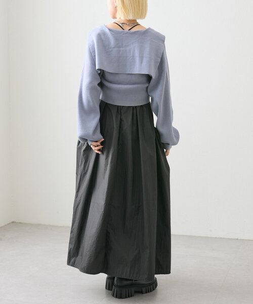 w closet(ダブルクローゼット)の「【2WAY】ウエストドロストキャミワンピース(ワンピース・レディース・オレンジ/ブラック/カーキ/アイボリー・FREE)」の19枚目の写真