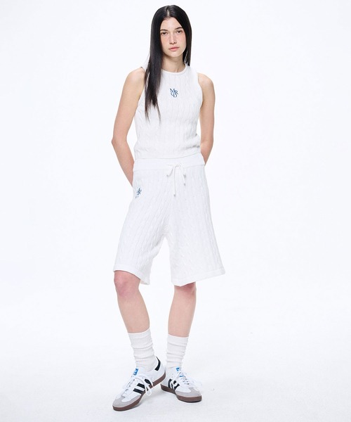 Mardi Mercredi（マルディメクルディ）の「LONG SOCKS MRD LOGO（ソックス/靴下・レディース・ホワイト/ピンク/ダークベージュ/ライトベージュ/ヘザーグレー/ブルー・FREE）」の7枚目の写真