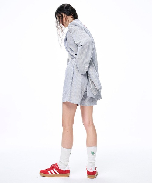 Mardi Mercredi（マルディメクルディ）の「LONG SOCKS MRD LOGO（ソックス/靴下・レディース・ホワイト/ピンク/ダークベージュ/ライトベージュ/ヘザーグレー/ブルー・FREE）」の10枚目の写真