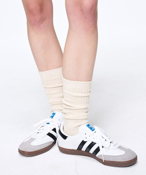 Mardi Mercredi（マルディメクルディ）の「LONG SOCKS MRD LOGO（ソックス/靴下・レディース・ホワイト/ピンク/ダークベージュ/ライトベージュ/ヘザーグレー/ブルー・FREE）」の18枚目の写真