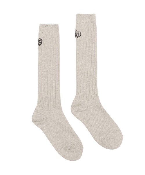 Mardi Mercredi（マルディメクルディ）の「LONG SOCKS MRD LOGO（ソックス/靴下・レディース・ホワイト/ピンク/ダークベージュ/ライトベージュ/ヘザーグレー/ブルー・FREE）」の12枚目の写真