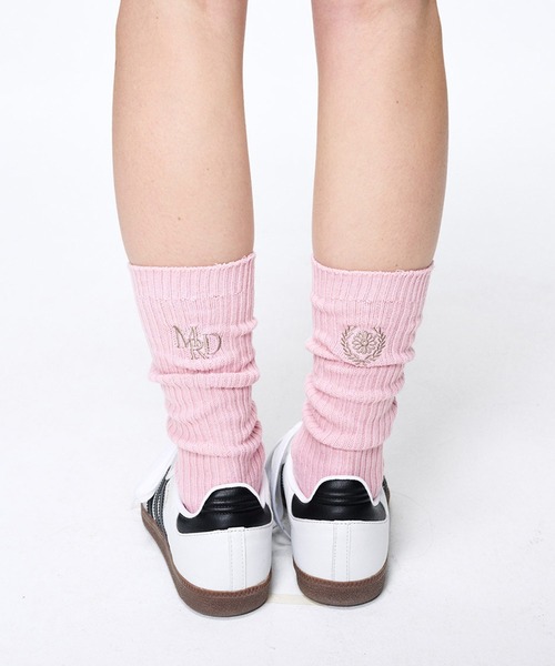 ●Mardi Mercredi●LONG SOCKS MRD LOGO_2足SET Mardi Mercredi 靴下 LONG SOCKS MRD LOGO レディース