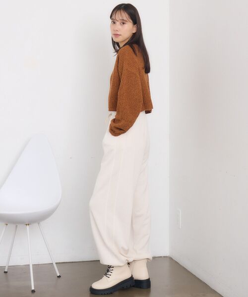 RETRO GIRL（レトロガール）の「ライン切替スウェットPT（スウェットパンツ・レディース・ライトグレー/ナチュラル/チャコールグレー・FREE）」の18枚目の写真