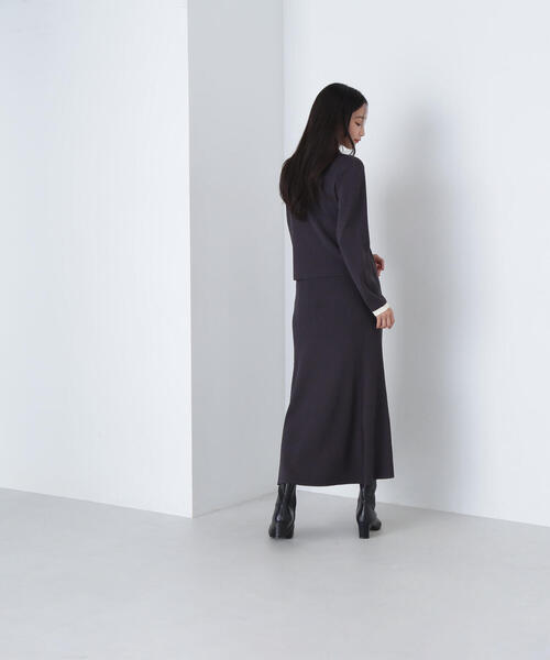 NATURAL BEAUTY BASIC（ナチュラルビューティーベーシック）の「◇【美人百花掲載】バイカラーニットカーディガン＆スカート（ワンピース・レディース・ベージュ系その他/グレー系その他/ピンク系その他・MEDIUM）」の11枚目の写真