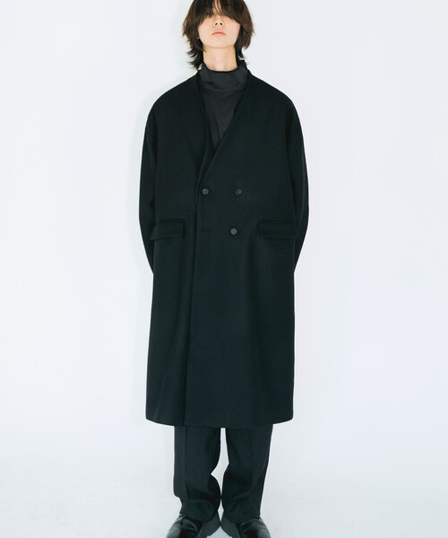 eunoia メンズコート Bshop（ビショップ）の「eunoia | ウール ノーカラーコート MEN