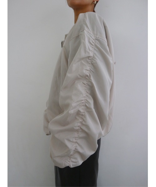 TRUNC（トランクエイティーエイト）の「No collar Tuck Blouson（ブルゾン・レディース・ブラック/アイボリー・FREE）」の18枚目の写真