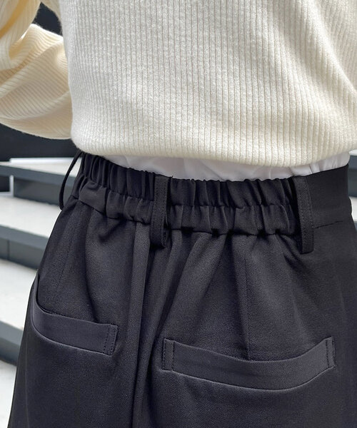 w closet（ダブルクローゼット）の「レイヤードショートパンツ（その他パンツ・レディース・ブラック/カーキ/グレー・FREE）」の8枚目の写真
