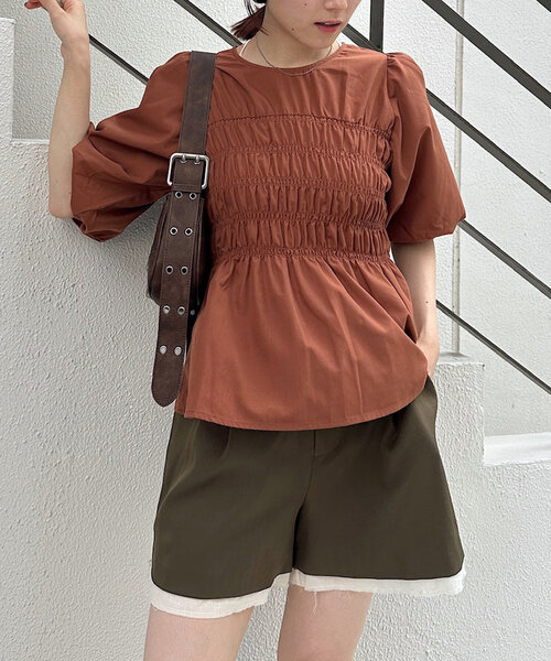 w closet（ダブルクローゼット）の「レイヤードショートパンツ（その他パンツ・レディース・ブラック/カーキ/グレー・FREE）」の15枚目の写真