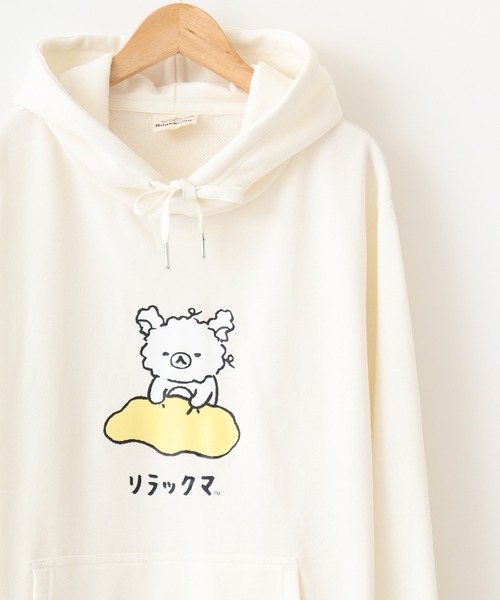 FUNALIVE(ファンアライブ)の「Rilakkuma 裏毛プルパーカー(パーカー・メンズ・杢グレー/カーキ/ブラック/ネイビー/ナチュラル/ライトブラウン・L/S/M)」の5枚目の写真