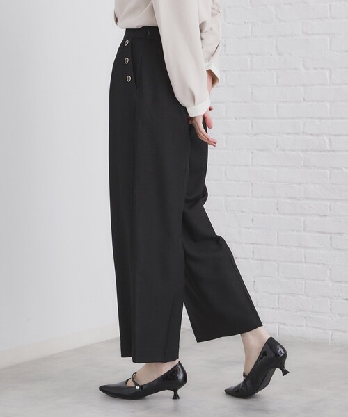 index（インデックス）の「◆《BAILA掲載》ストレッチマリンワイドパンツ/セットアップ対応【洗濯機洗い可/イージーアイロン】（その他パンツ・レディース・チャコールグレー/ブラウン系その他2/ブラック・36/38/40/42）」の15枚目の写真