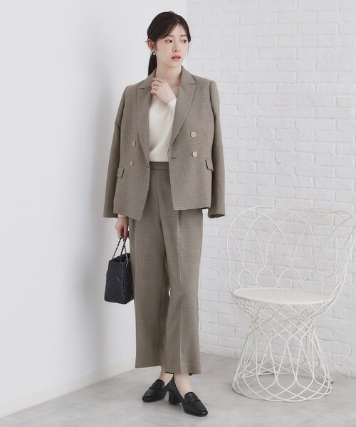 index（インデックス）の「◆《BAILA掲載》ストレッチマリンワイドパンツ/セットアップ対応【洗濯機洗い可/イージーアイロン】（その他パンツ・レディース・チャコールグレー/ブラウン系その他2/ブラック・36/38/40/42）」の21枚目の写真